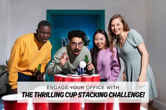 Engage Your Office with the Thrilling Cup Stacking Challenge!