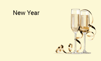 New Year group greeting cards