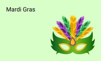 Mardi Gras group greeting cards