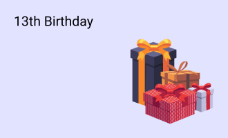 13th Birthday group greeting cards