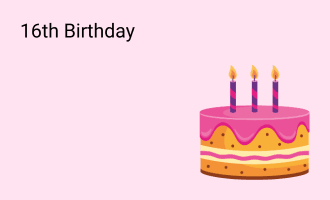 Sweet 16 Birthday group greeting cards