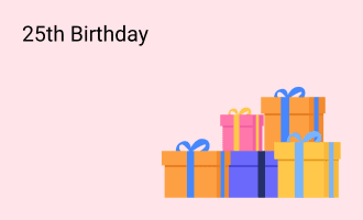 25th Birthday group greeting cards