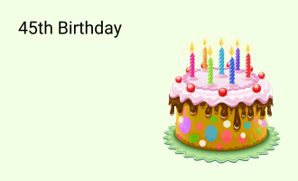 45th Birthday group greeting cards