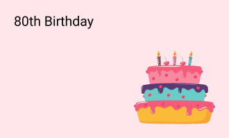 80th Birthday group greeting cards