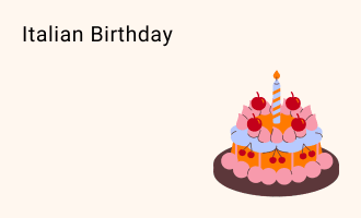 Italian Birthday group greeting cards