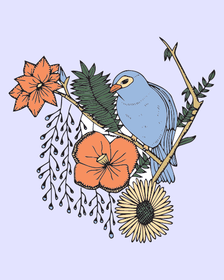 Floral Bird