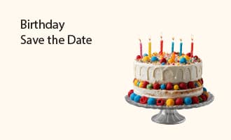 Birthday Save the Date invitations