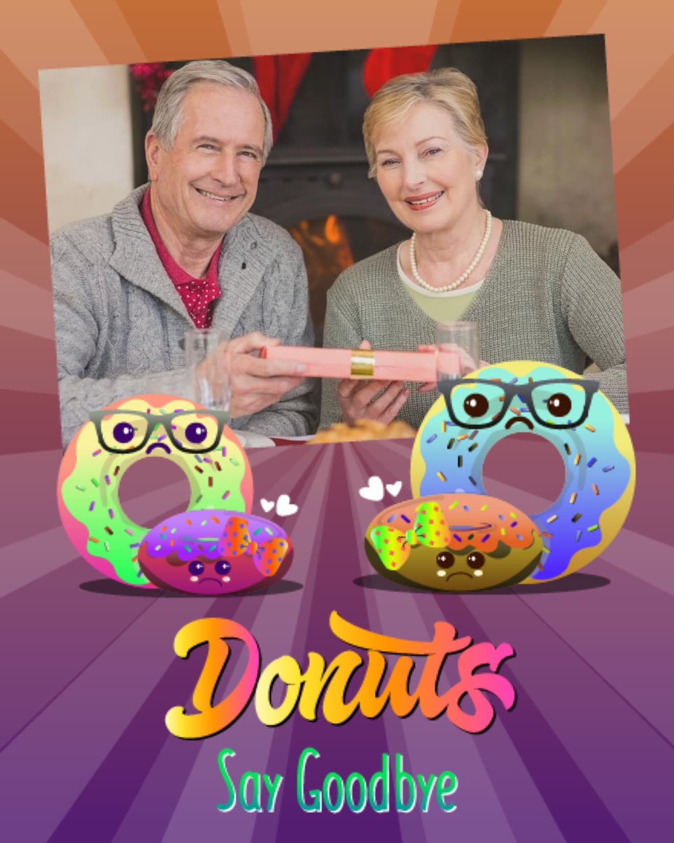 say goodbye with donuts