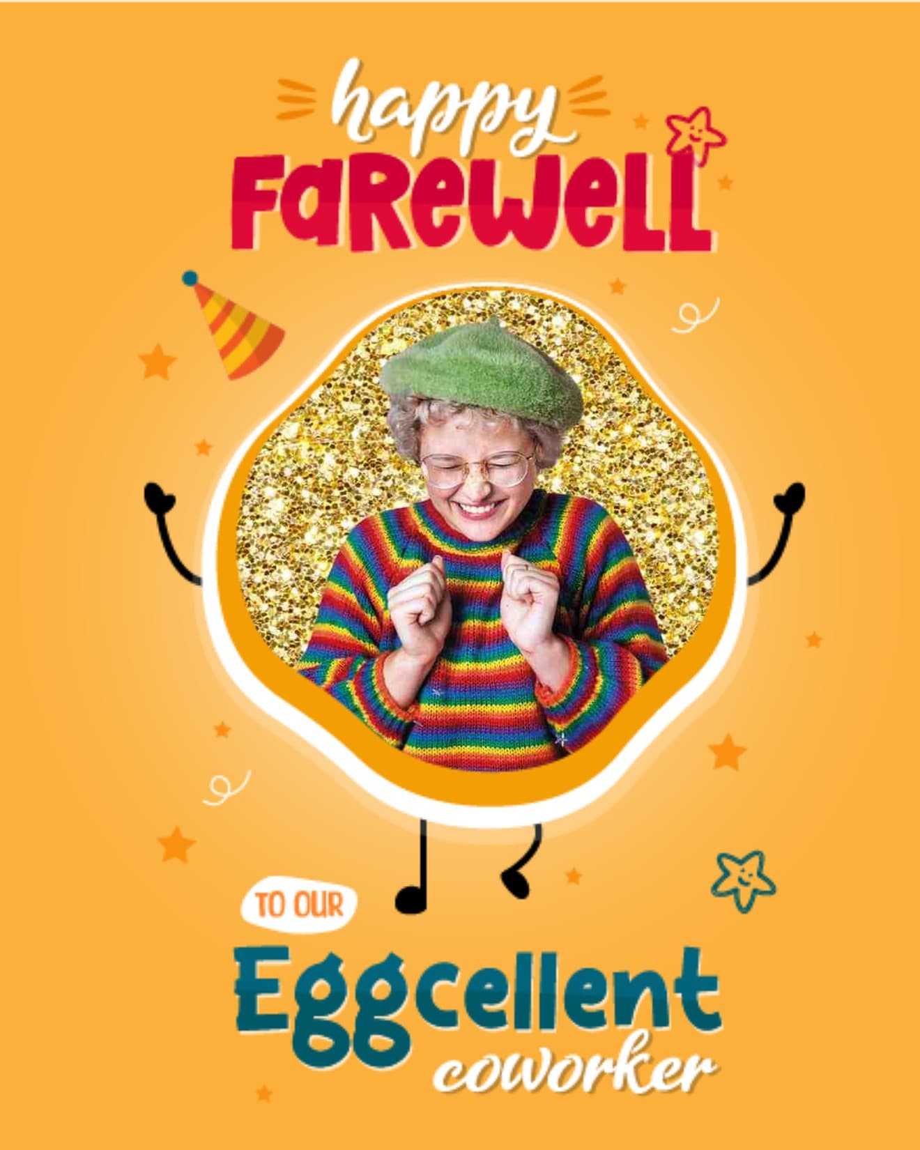 to our eggcellent coworker