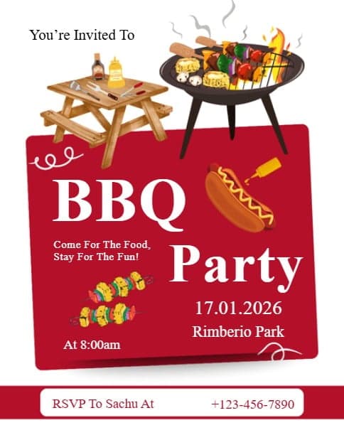 BBQ Party Invitation