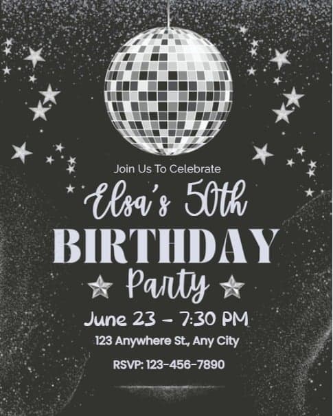 Disco Milestone Birthday