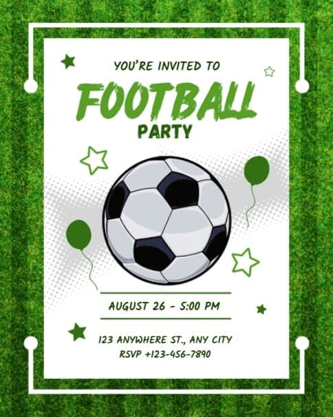 Football Party Invitation
