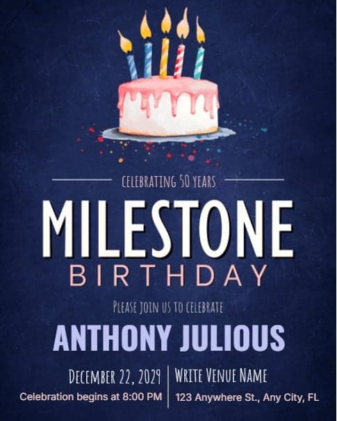 Milestone Birthday Party