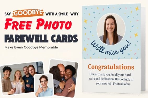 Why Free Photo Farewell Cards Make Every Goodbye Memorable