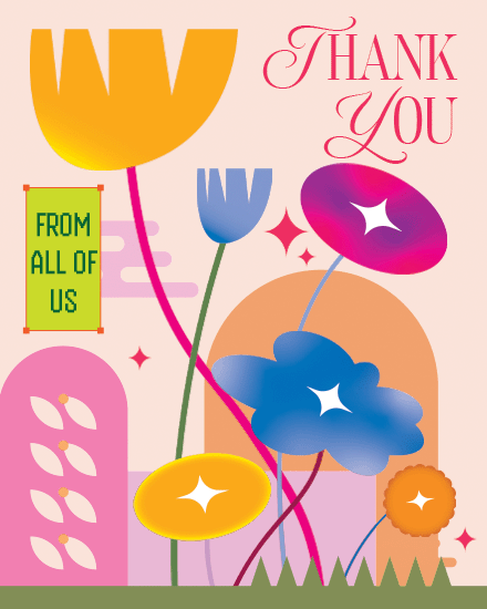 Bright abstract flowers cover image