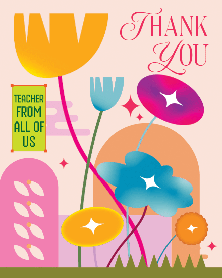 Pastel Floral Thanks cover image