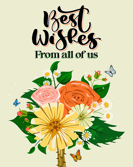 best wishes with floral bouquet cover image