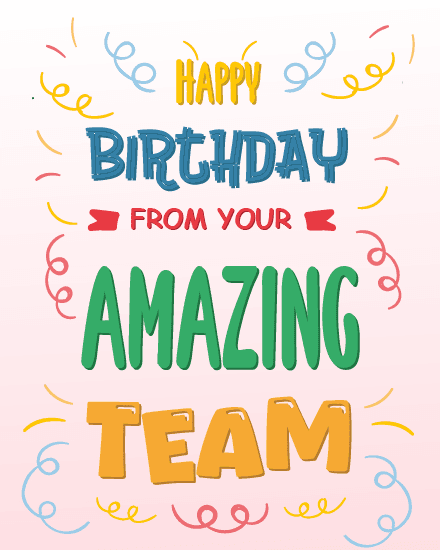from your amazing team from your amazing team