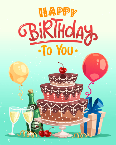 Tiered Chocolate Cake with Balloons Tiered Chocolate Cake with Balloons