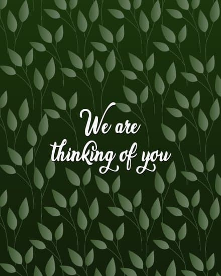 we are thinking of you we are thinking of you