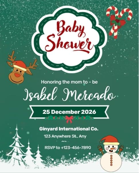 Christmas Baby Shower Christmas Baby Shower