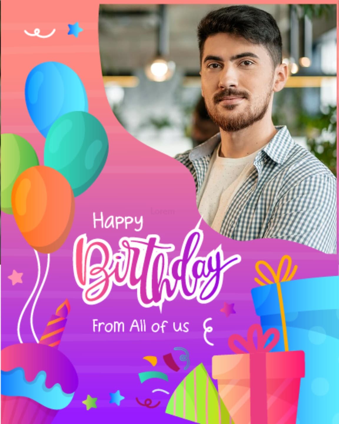 Greeting with Gifts and Balloons Greeting with Gifts and Balloons