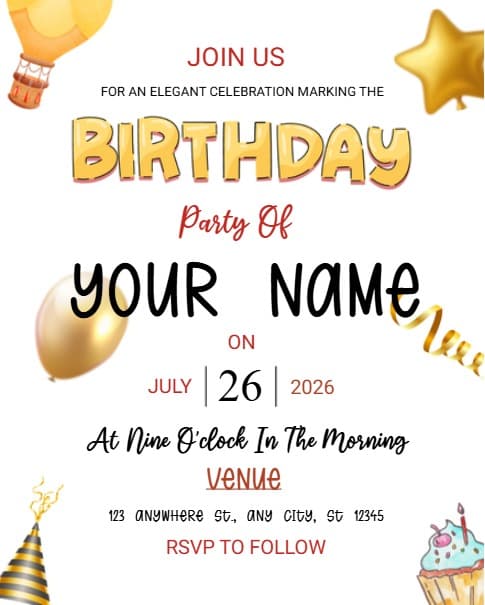 Gold And Glitter Birthday Gold And Glitter Birthday