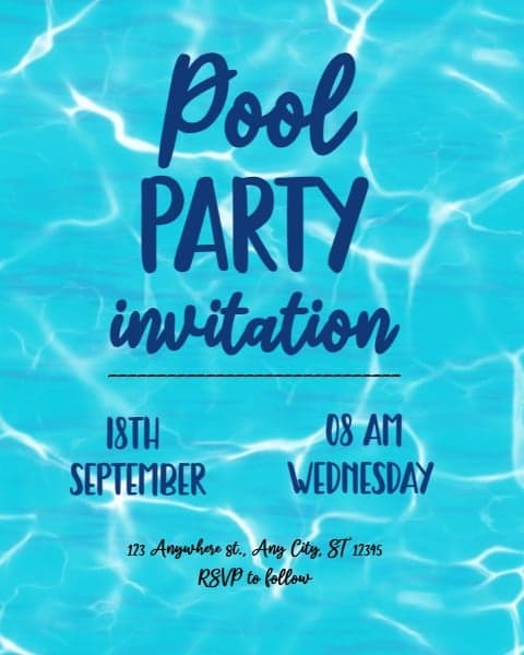 Pool Party Invite Pool Party Invite