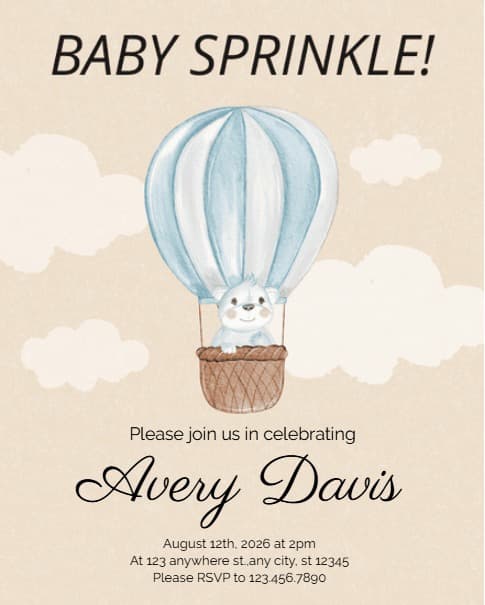 Balloon Baby Sprinkle Balloon Baby Sprinkle