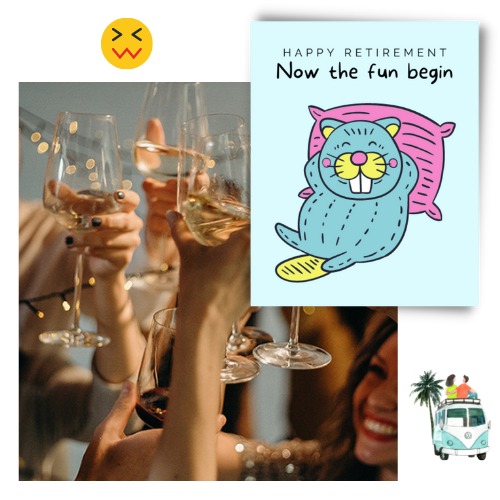 create retirement group cards